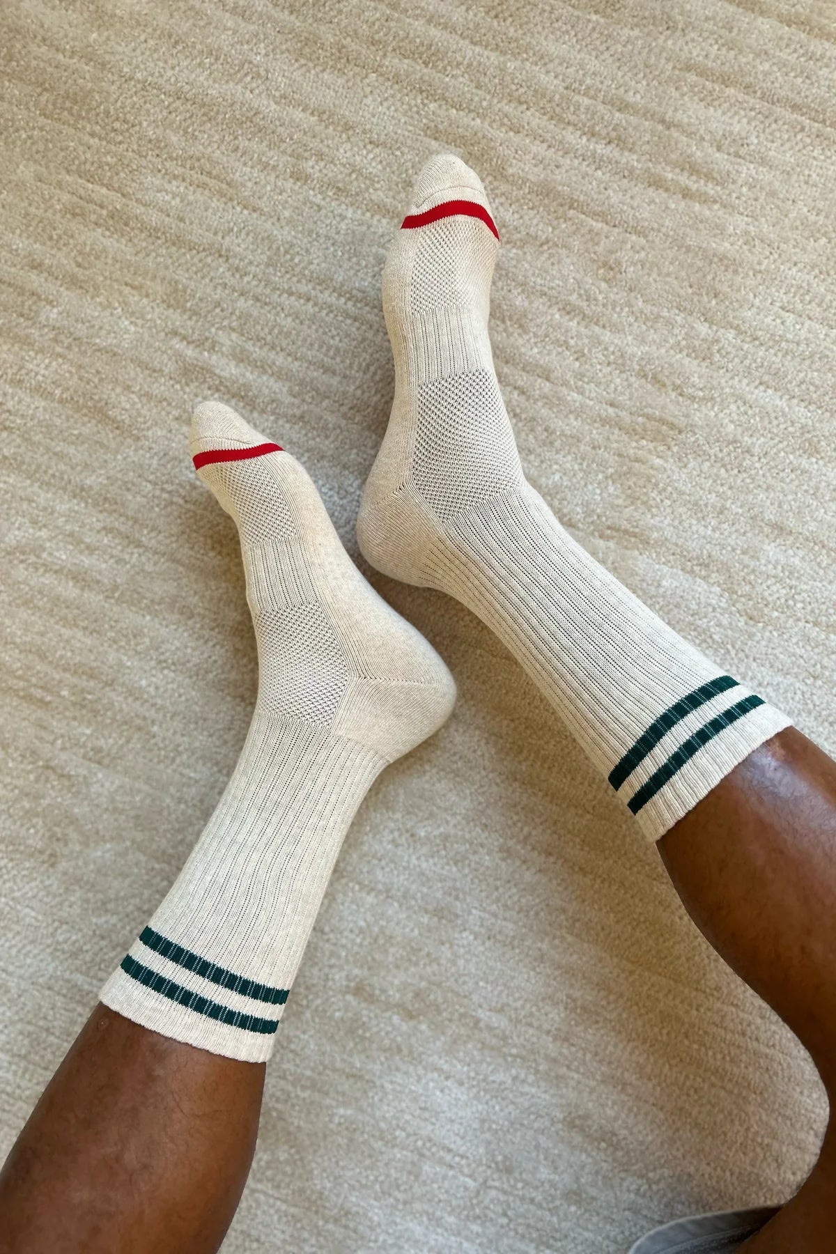 Extended Boyfriend Socks: Oatmeal