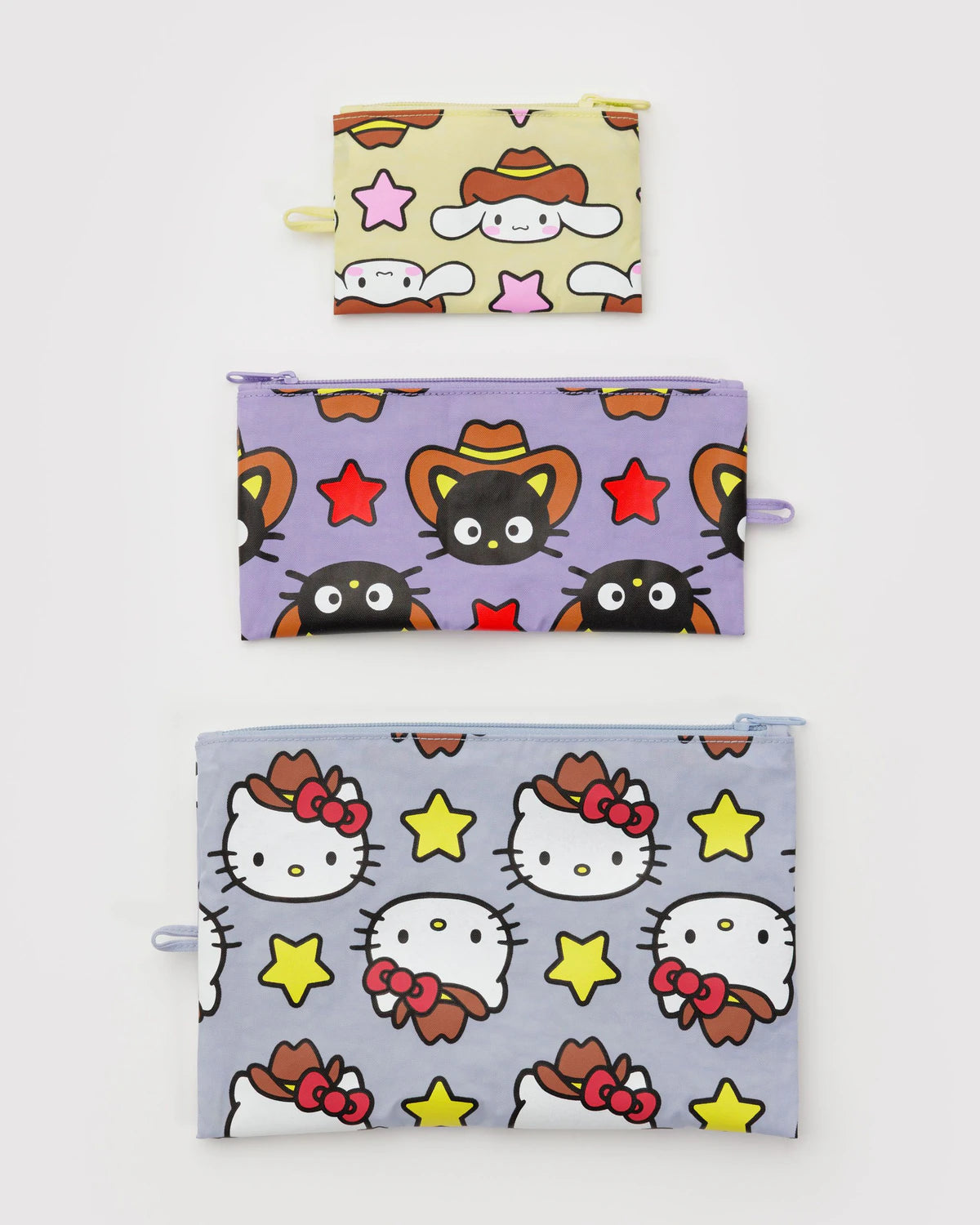 BAGGU Flat Pouch Set - Hello Kitty & Friends Western
