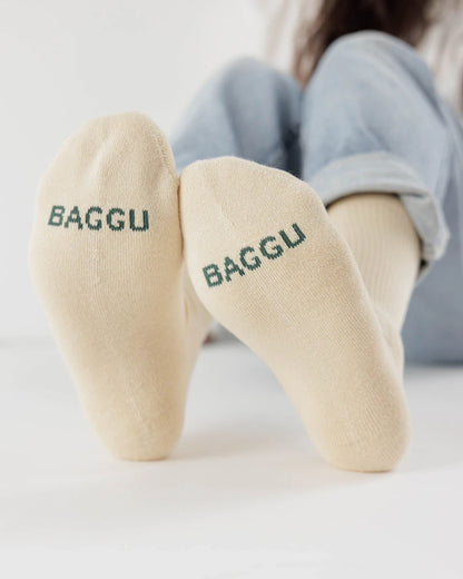 BAGGU Ribbed Sock - Ecru