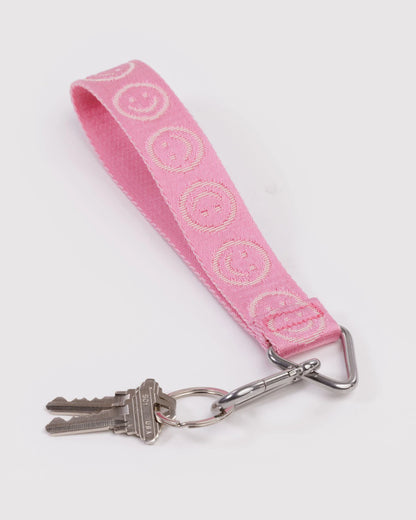 BAGGU Logo Keychain - Pink Happy