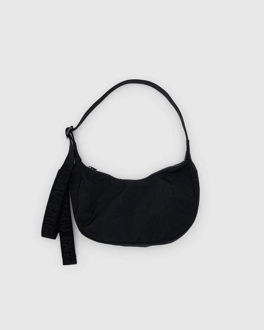 BAGGU Small Nylon Crescent Bag - Black