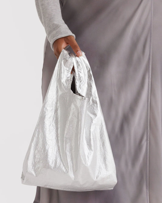 Baby BAGGU reusable tote - Chrome Metallic