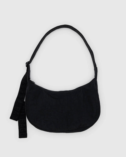 BAGGU Medium Nylon Crescent Bag - Black