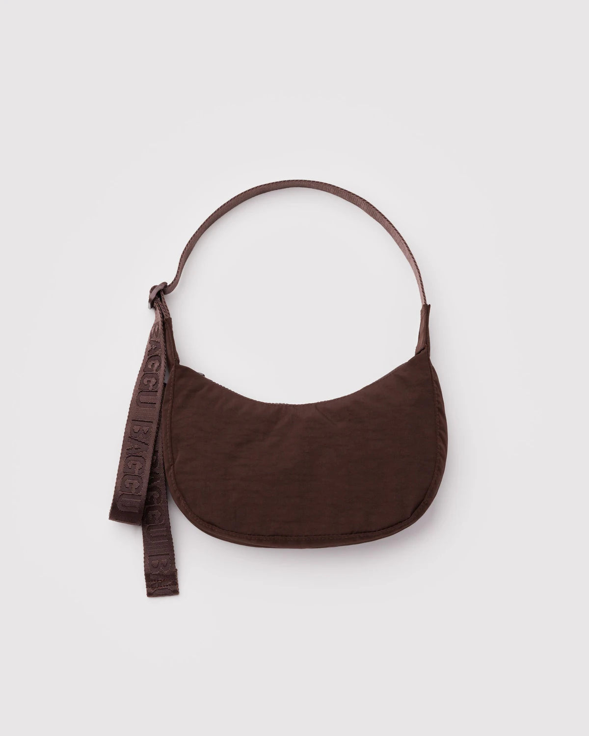 BAGGU Small Nylon Crescent Bag - Coffee
