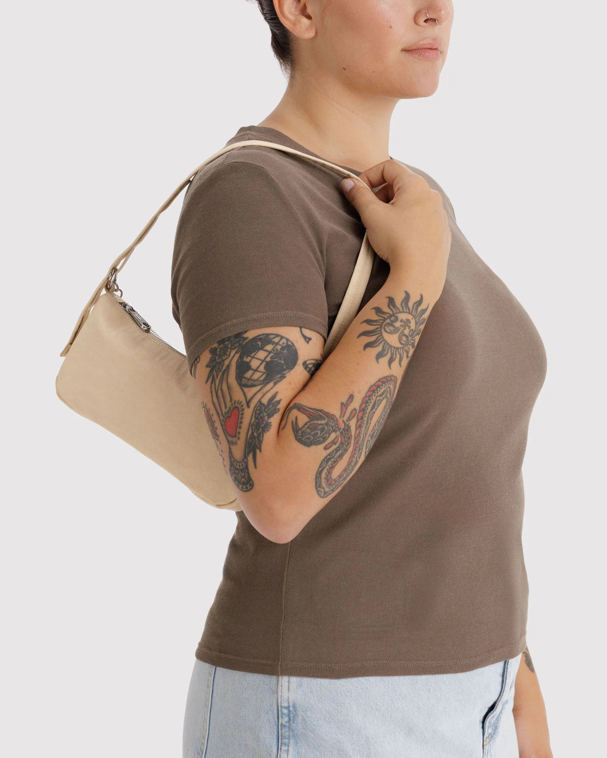 BAGGU Nylon Pochette - Custard