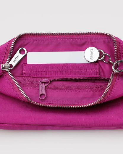 BAGGU Nylon Pochette - Deep Fuchsia