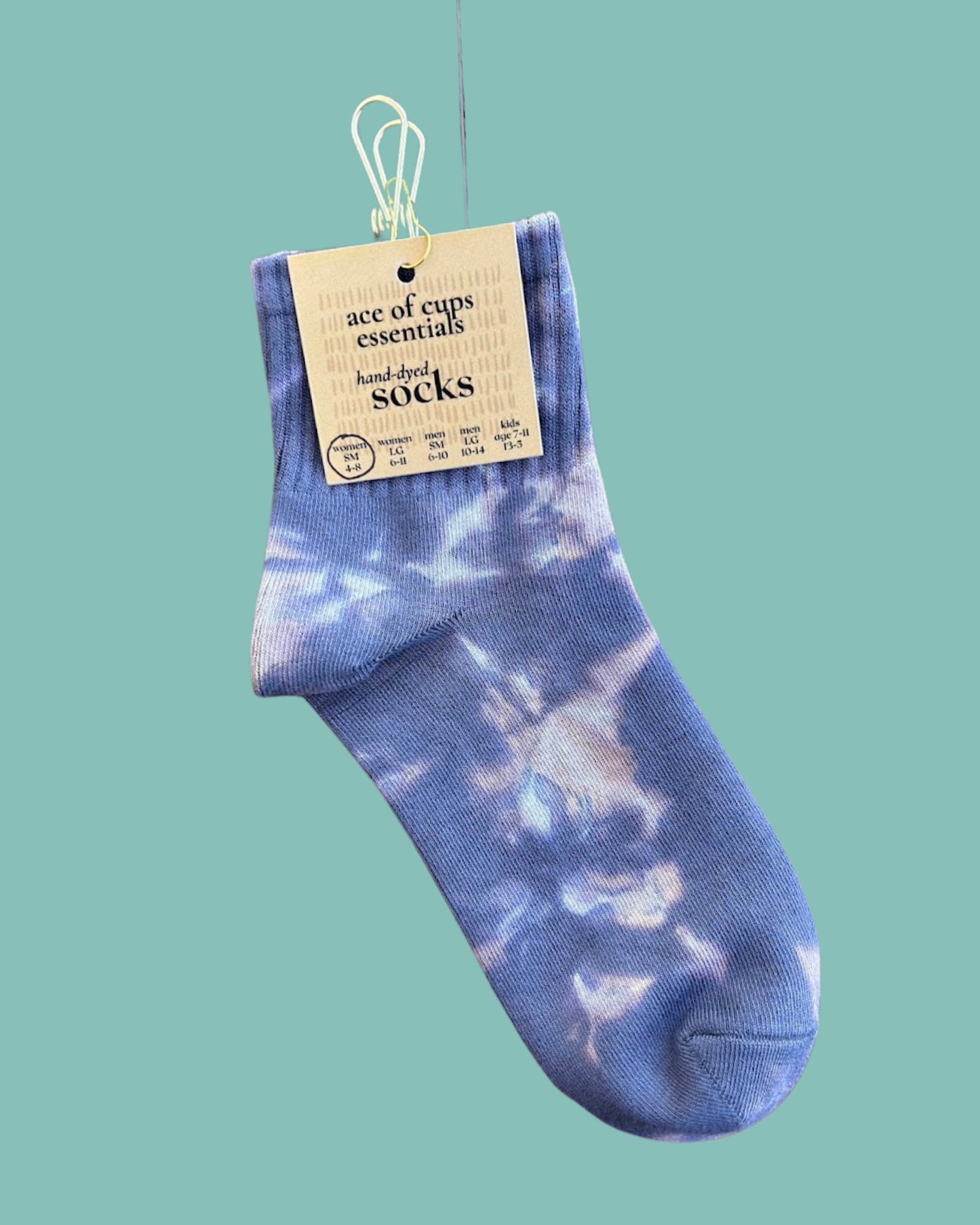 Ace of Cups Socks - Sky Acid Wash