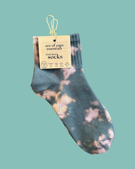 Ace of Cups Socks - Sage Acid Wash