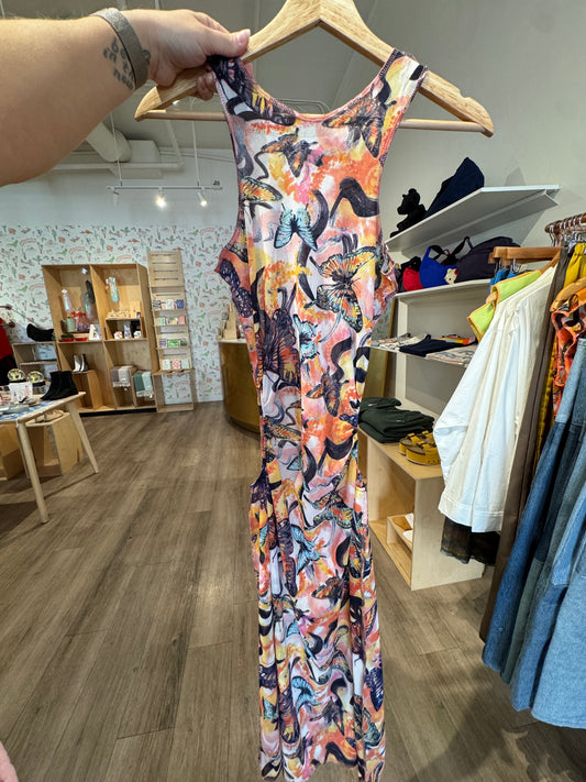 Leonor Aispuro - Mesh Butterfly Cutout Dress