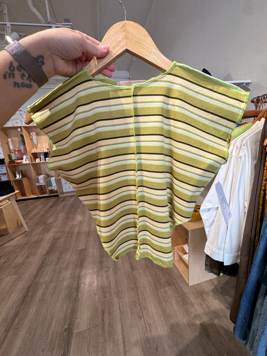 Leonor Aispuro - Avocado Stripe Top