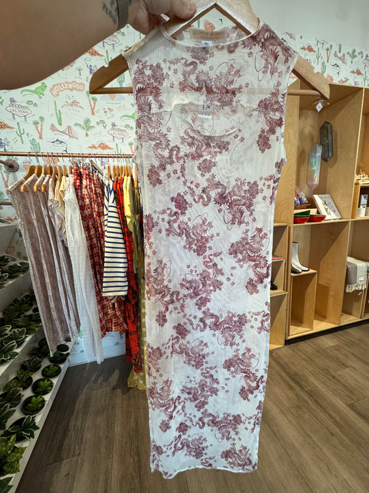 Leonor Aispuro - Dragon Mesh Cutout Dress