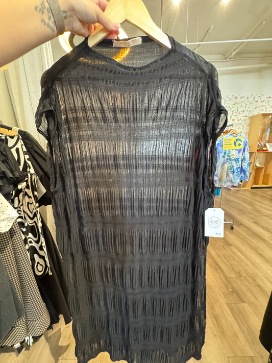 Leonor Aispuro - Ruched Black Dress