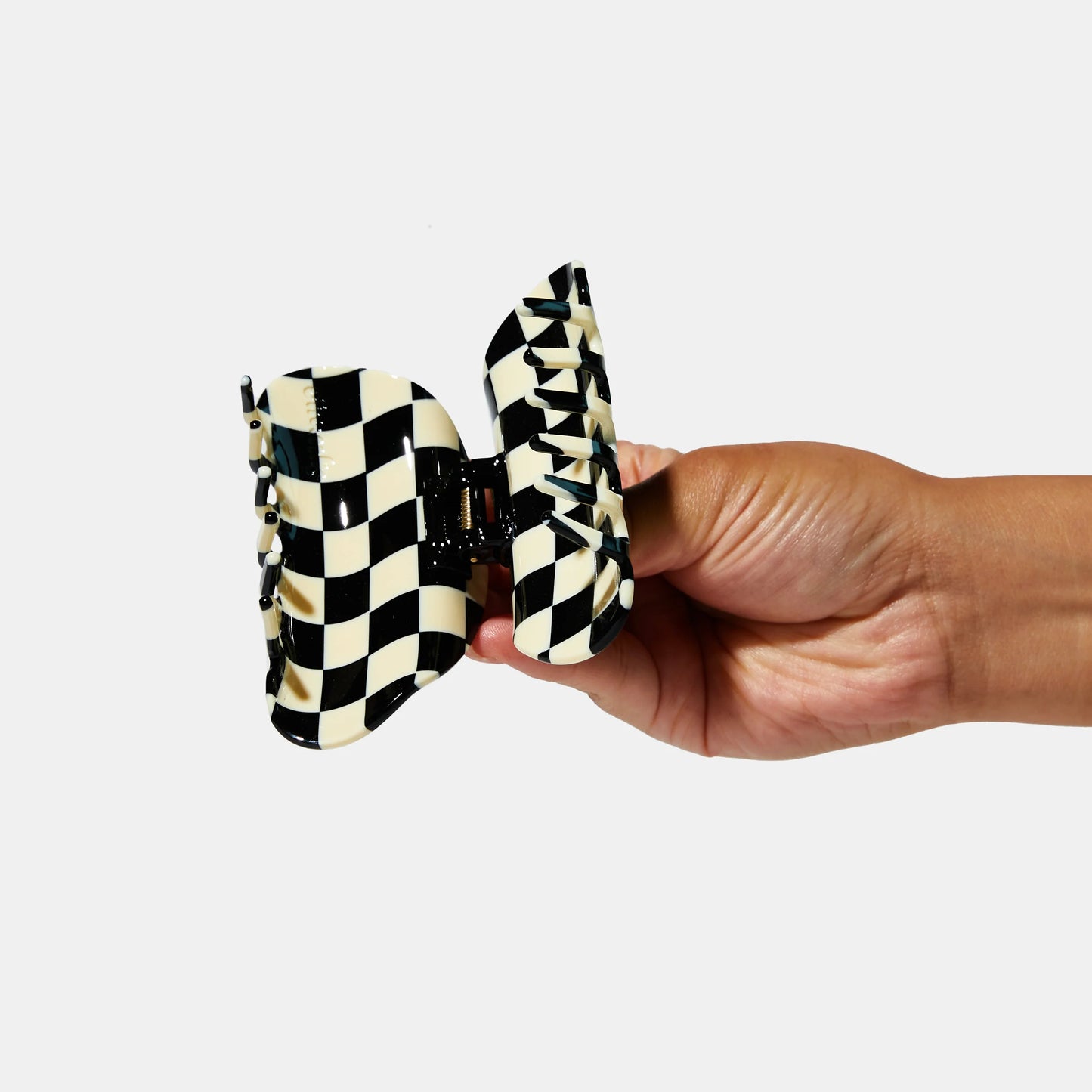 Chunks Checker Claw in Black + White