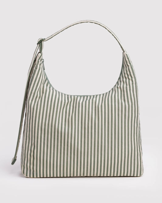 BAGGU Nylon Shoulder Bag - Sage Stripe