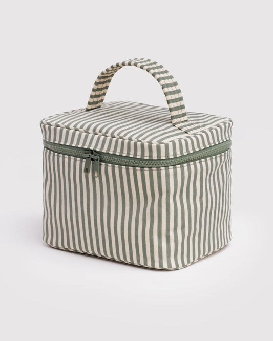 BAGGU Large Cosmetic Case - Sage Stripe