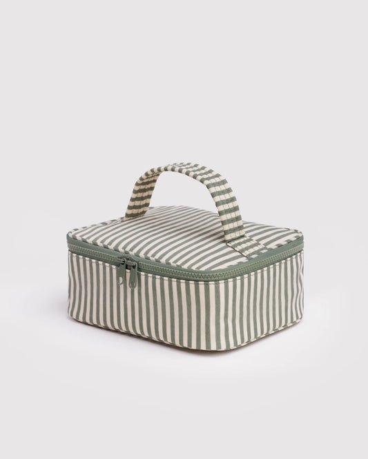 BAGGU Small Cosmetic Case - Sage Stripe