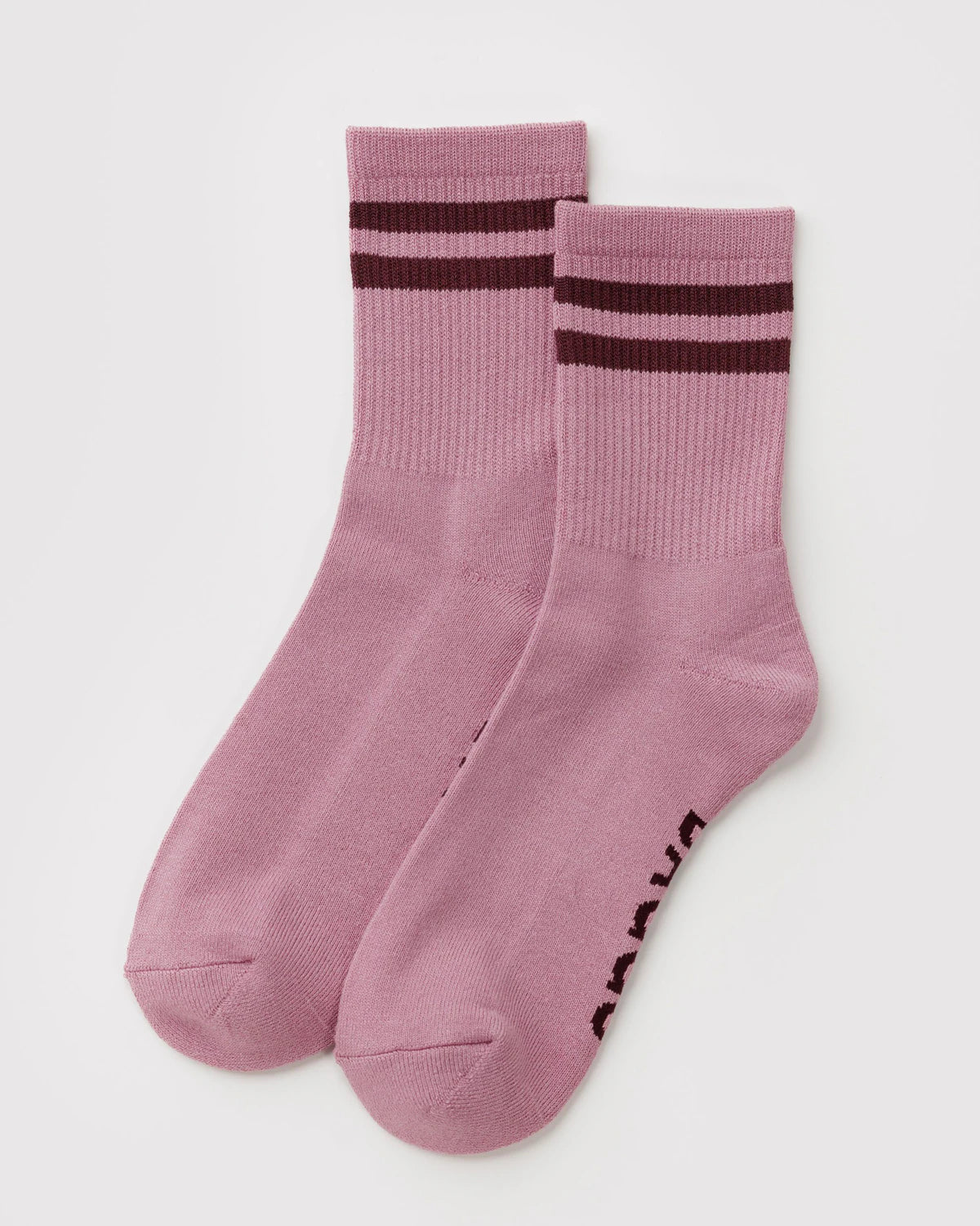 BAGGU Ribbed Sock - Wild Plum Stripe