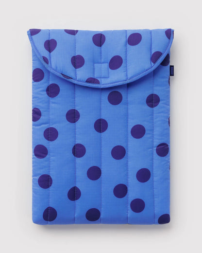 BAGGU Puffy Laptop Sleeve 13"/14" - Blue Polka Dot
