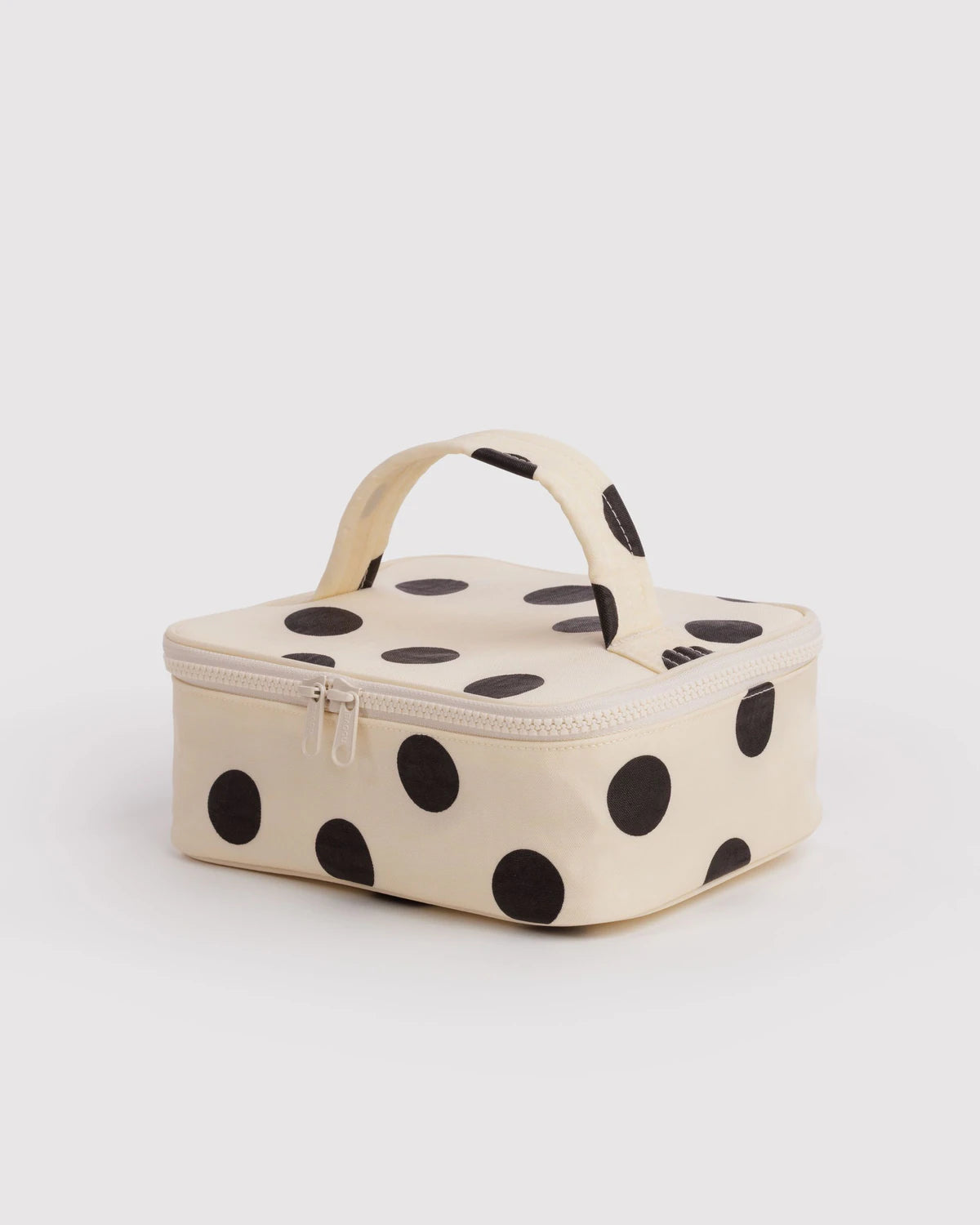 BAGGU Small Cosmetic Case - Cream and Black Polka Dot
