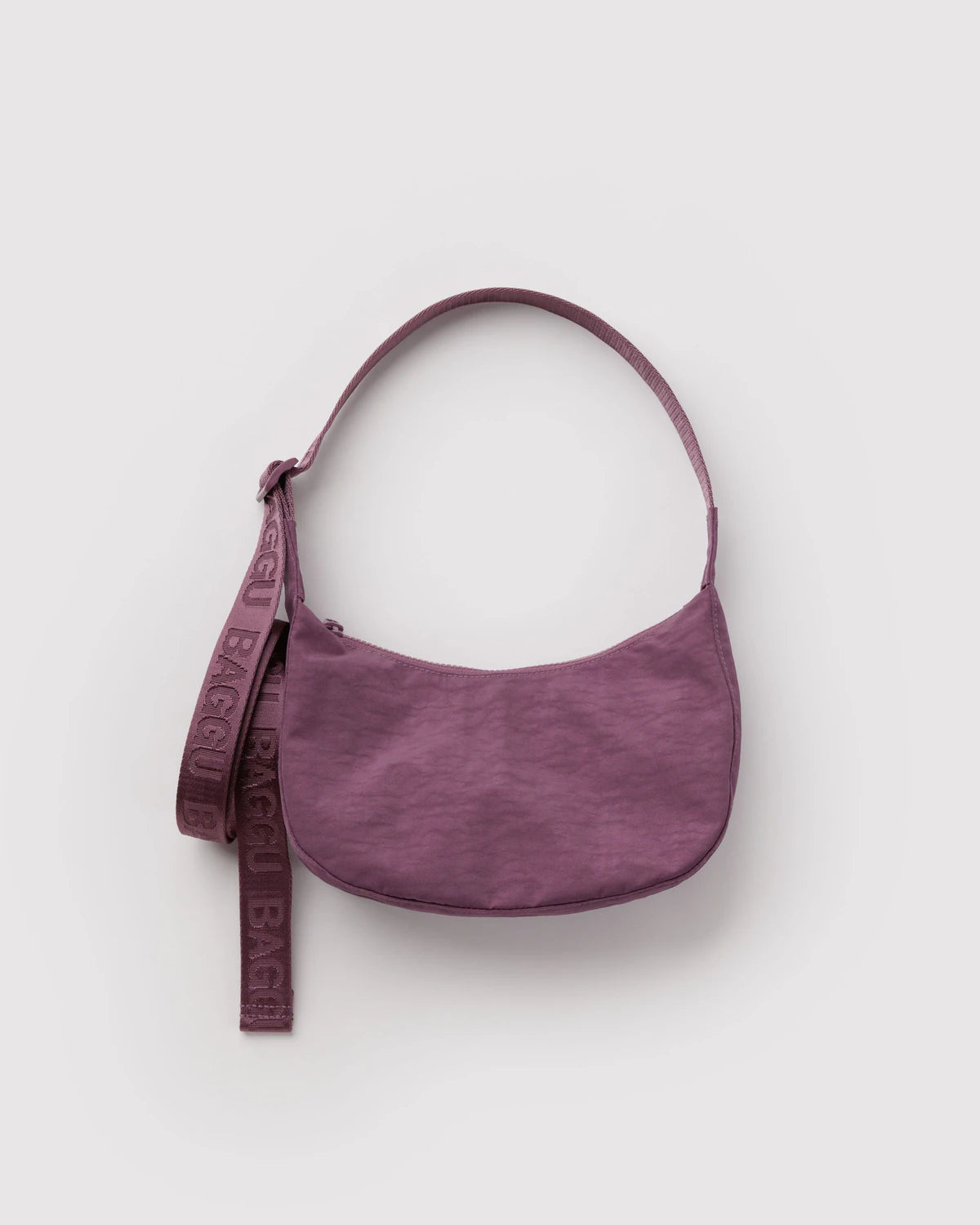 BAGGU Small Nylon Crescent Bag - Wild Plum