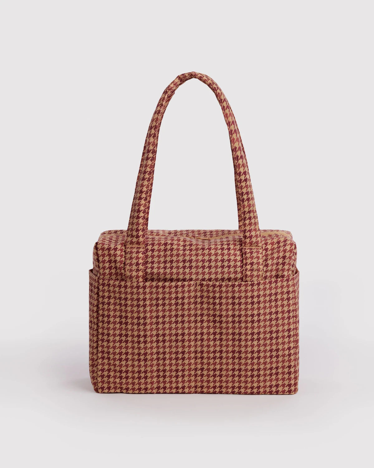 BAGGU Small Cloud Carry On - Tan Houndstooth