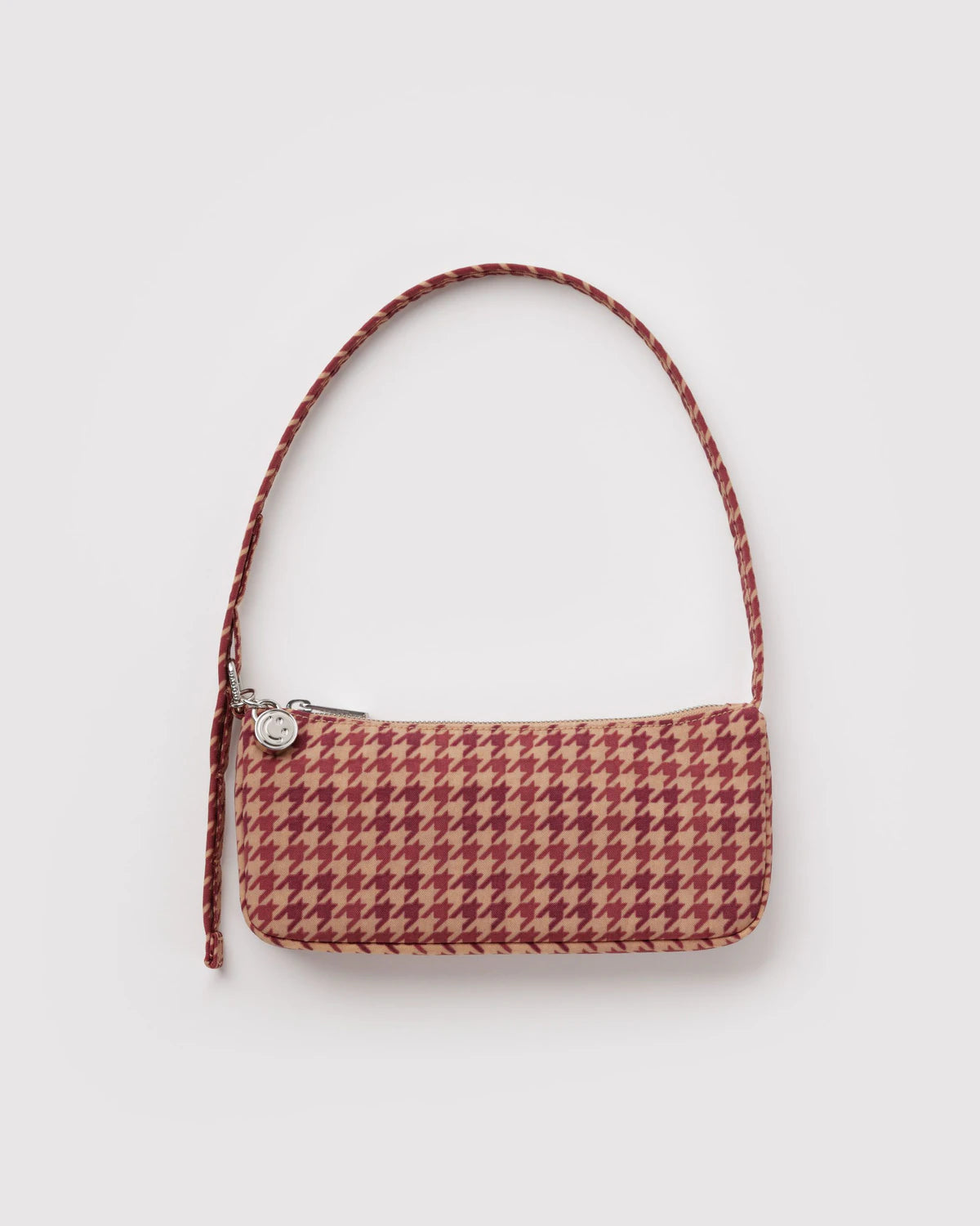 BAGGU Nylon Pochette - Tan Houndstooth
