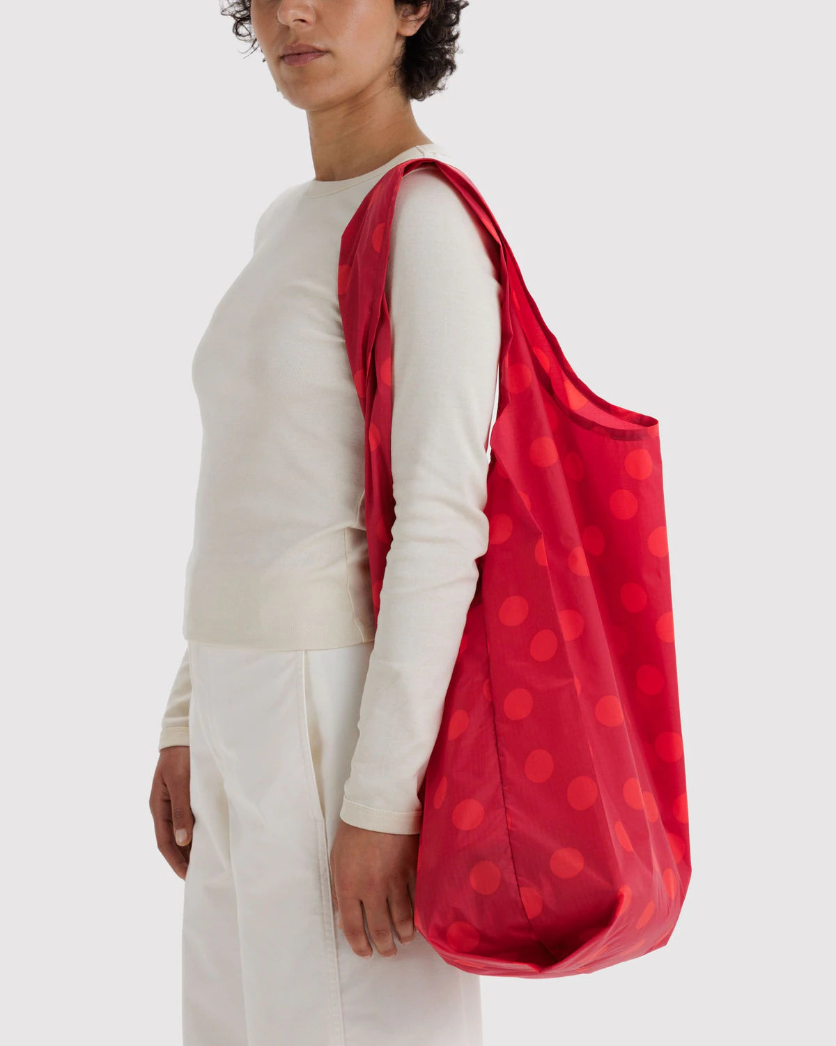 Big BAGGU Reusable Tote - Red Polka Dot