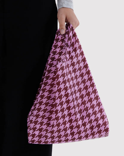 Baby BAGGU reusable tote - Pink Houndstooth
