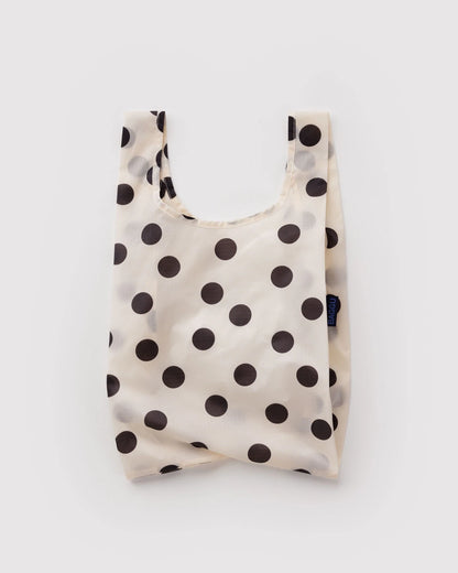 Baby BAGGU reusable tote - Cream and Black Polka Dot
