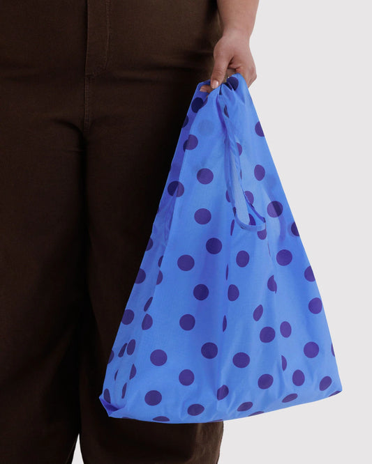 BAGGU Standard Reusable Tote - Blue Polka Dot