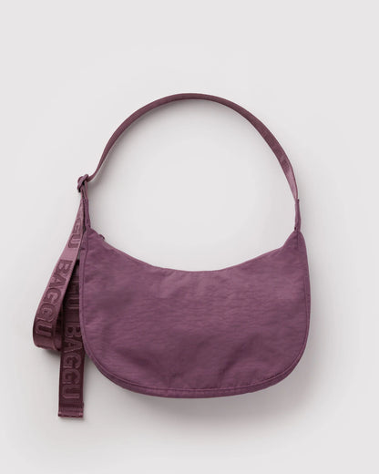 BAGGU Medium Nylon Crescent Bag - Wild Plum