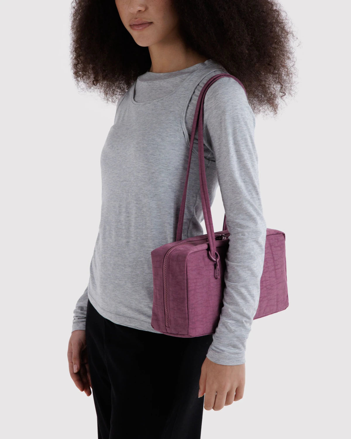 BAGGU Nylon Bowler Bag - Wild Plum