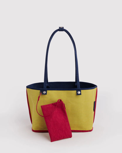 BAGGU Medium Nylon Reversible Tote- Navy Mix