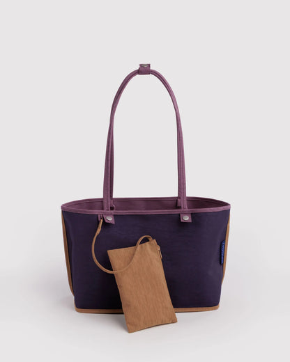 BAGGU Medium Nylon Reversible Tote- Wild Plum Mix