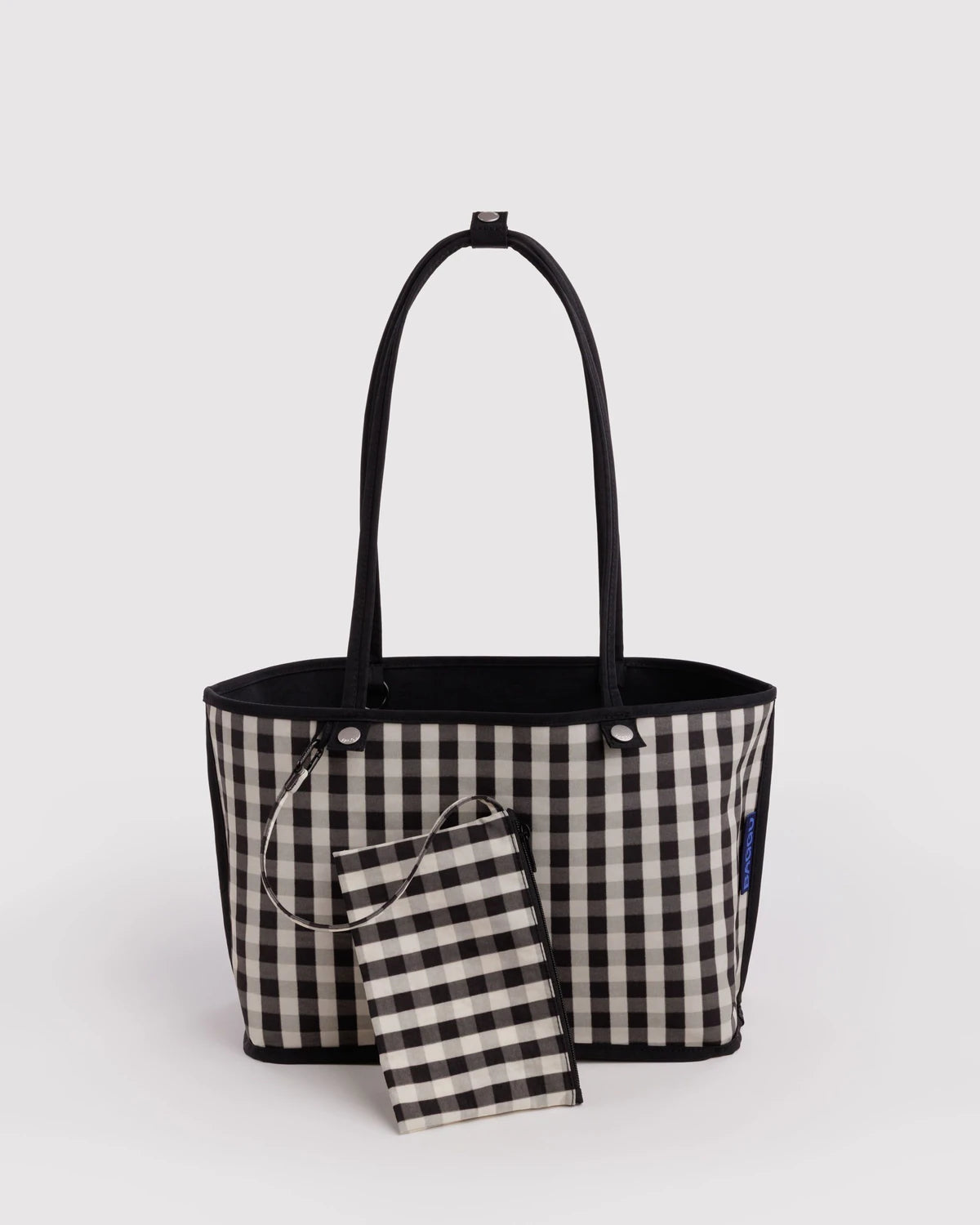 BAGGU Medium Nylon Reversible Tote- Black Mix