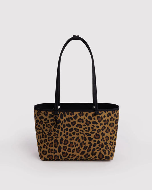 BAGGU Medium Nylon Reversible Tote- Leopard Mix