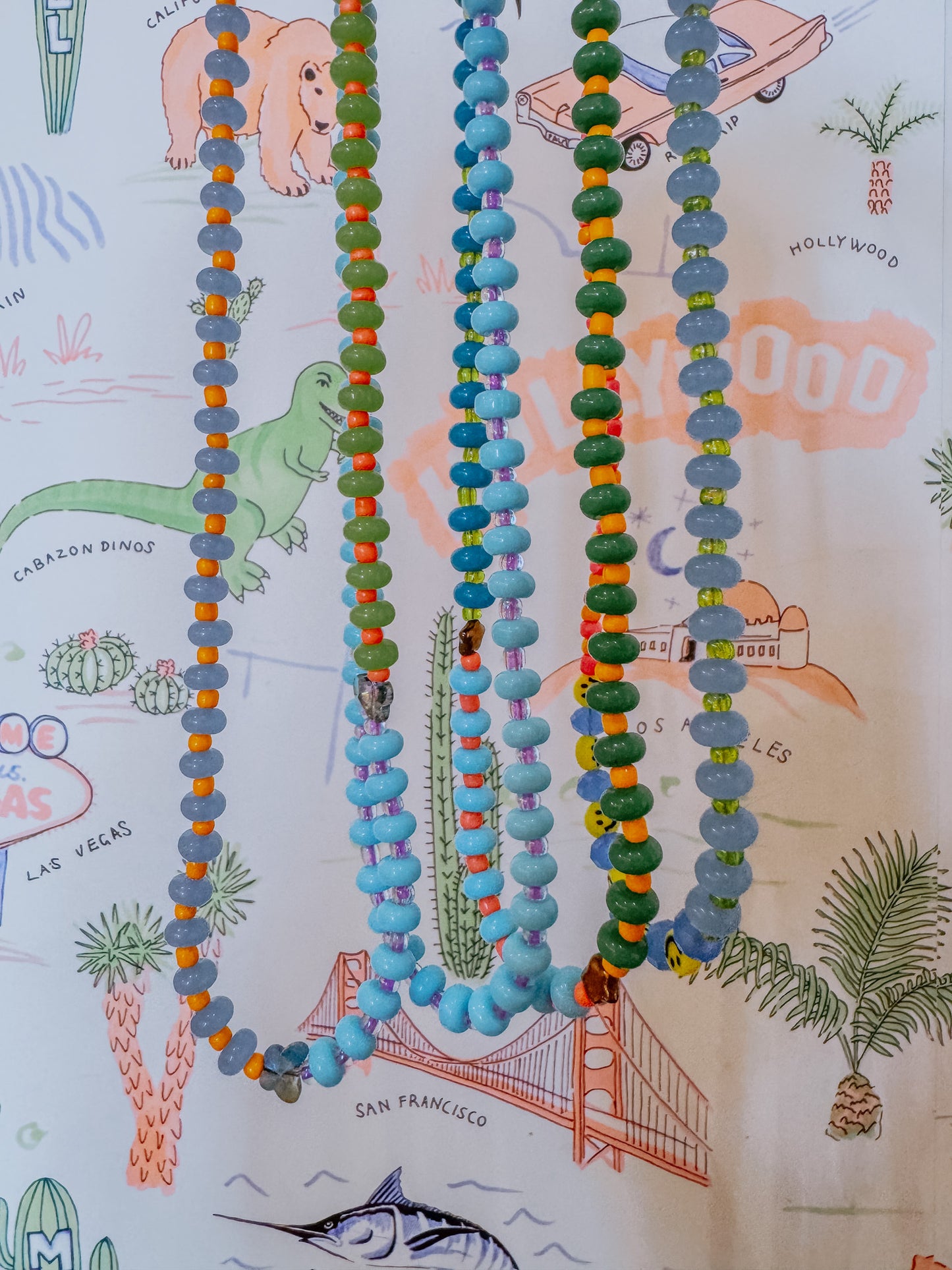 Handmade Necklace with All Glass Beads