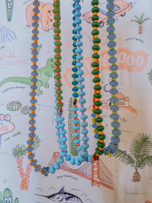 Handmade Necklace with All Glass Beads