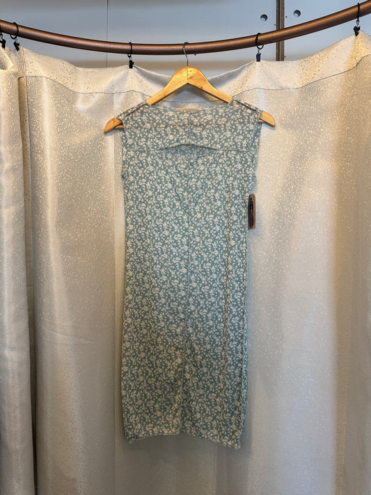 Leonor Aispuro - Slate Floral Mesh Dress