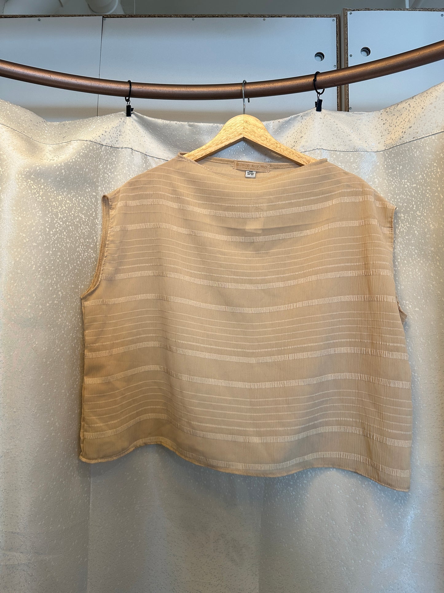 Leonor Aispuro - Tan Textured Top