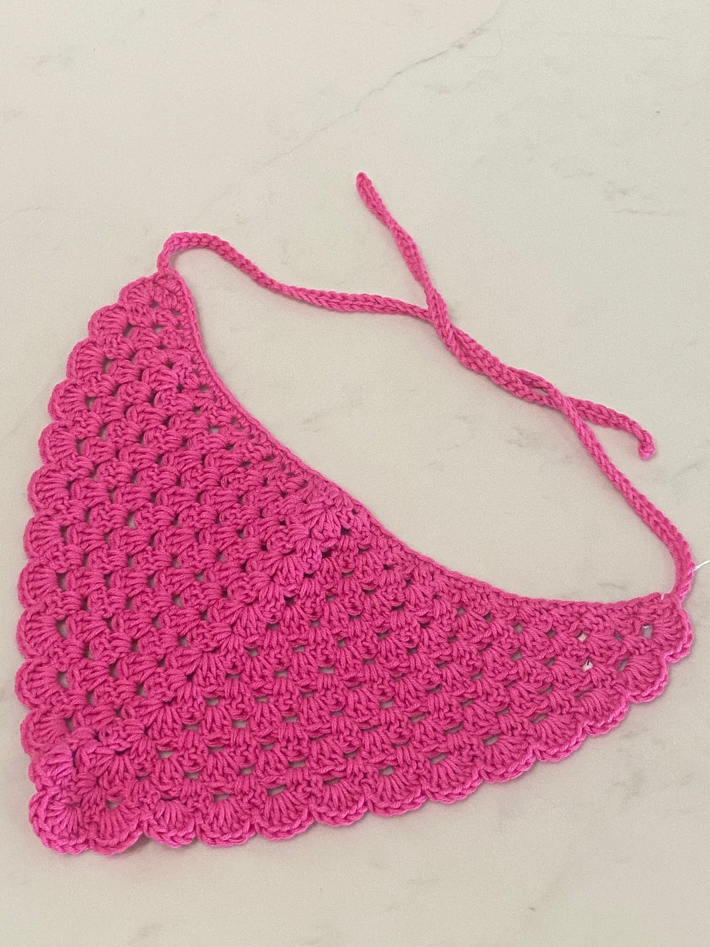 Crochet Bandana Scarf by Clever Stitches - Pink