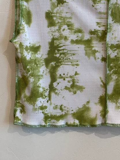 Leonor Aispuro - Tie Dye Crop Top in Green