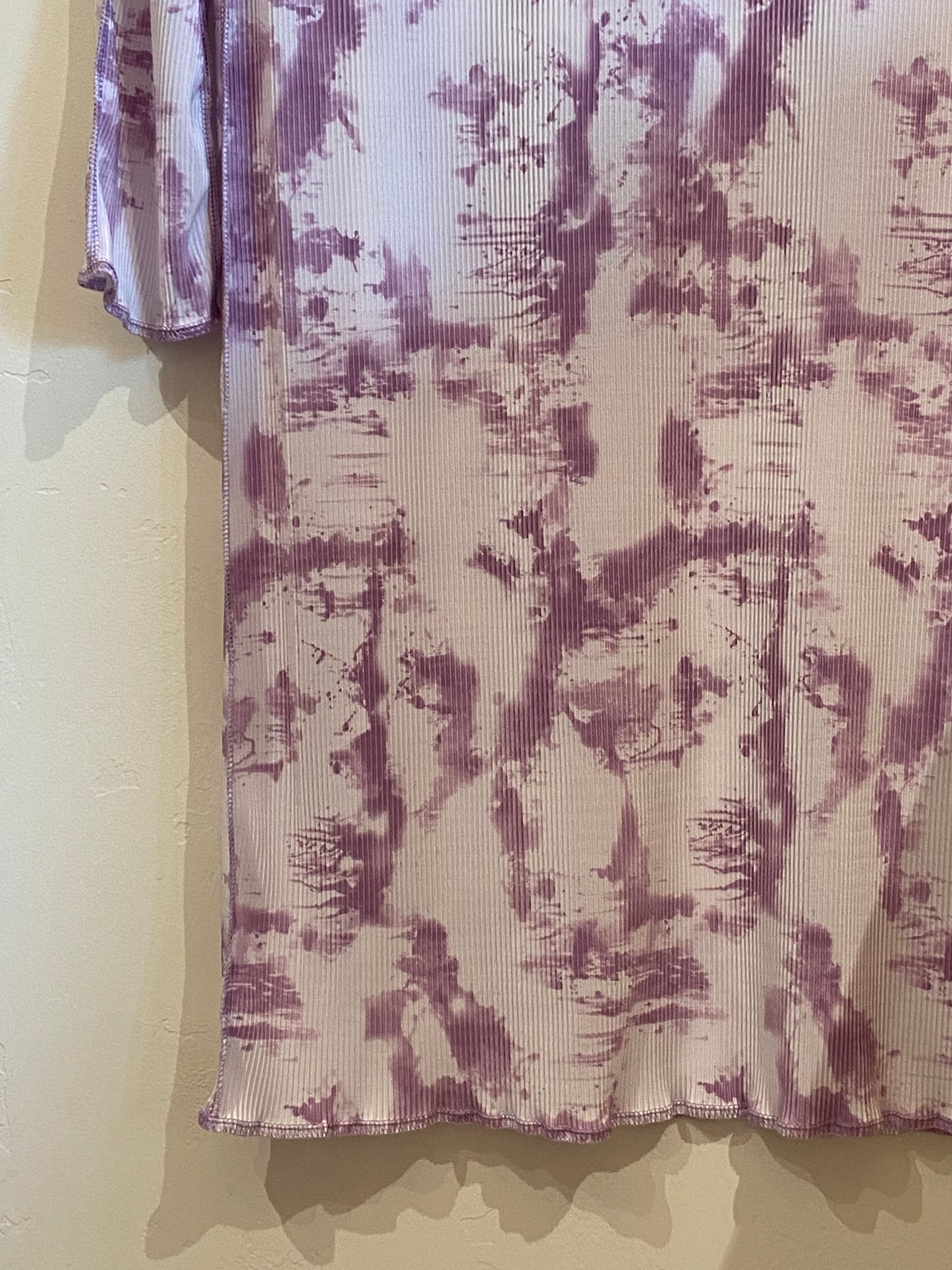 Leonor Aispuro - Tie Dye Long-Sleeve Dress in Purple