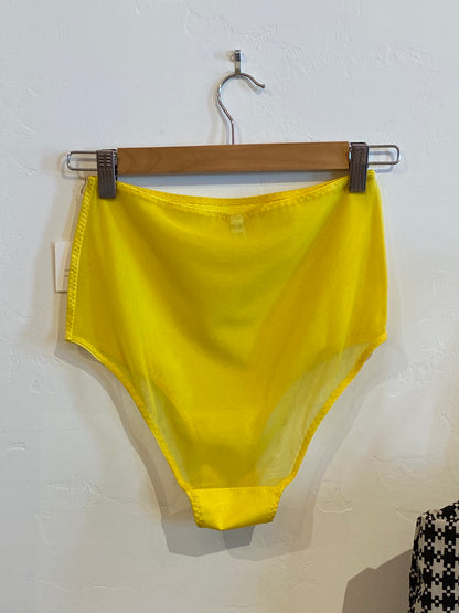 High Cheeky Mesh-back Bikini - Lemonade