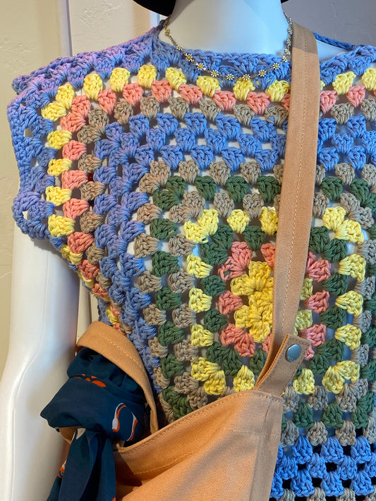 Crochet Top by Clever Stitches - Pastel Kaleidoscope