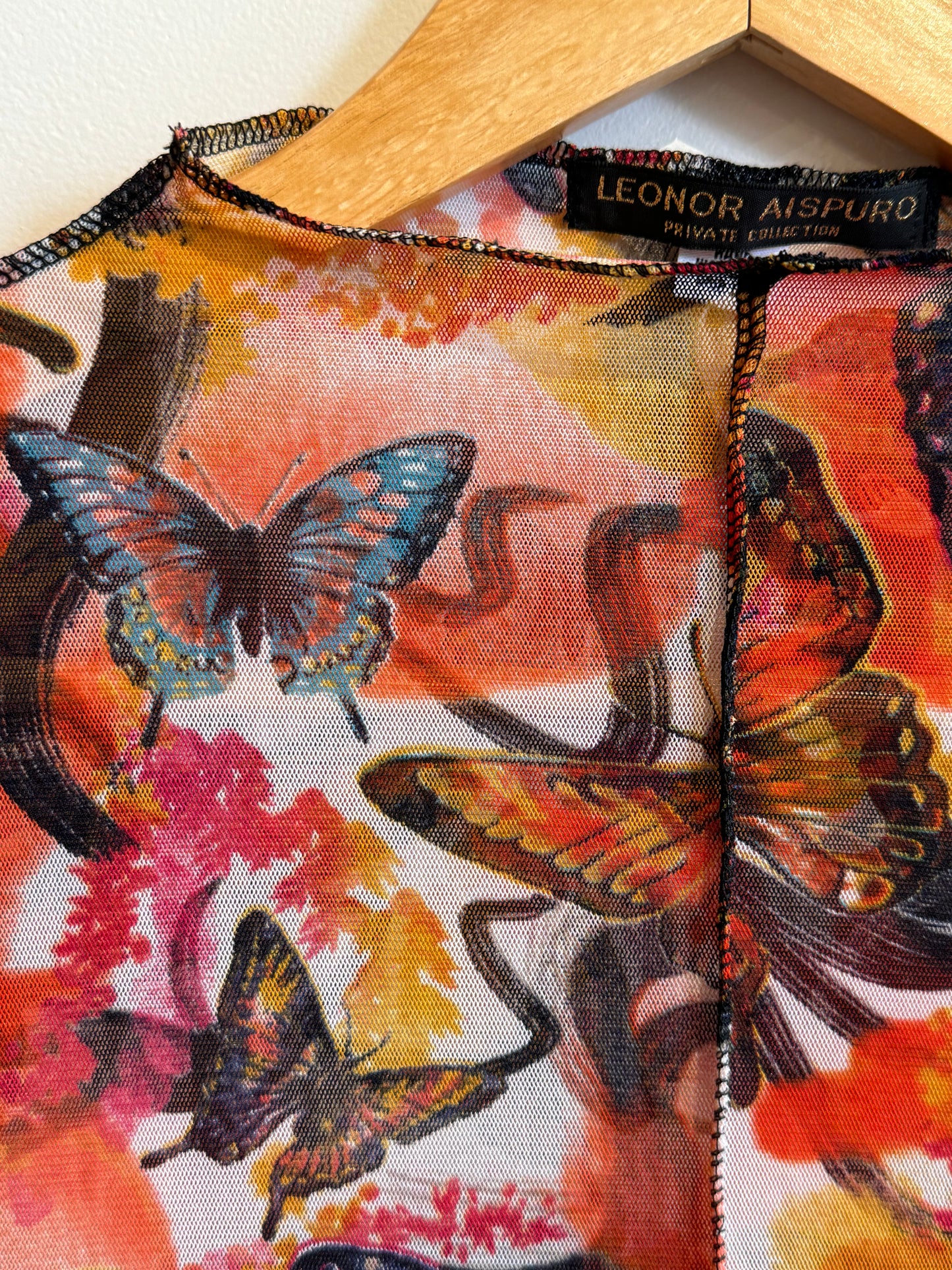 Leonor Aispuro - Butterfly Burst Long-Sleeve Dress