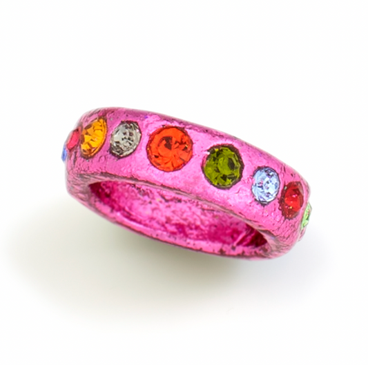 Thin Infinity Ring - Bright Pink - 8