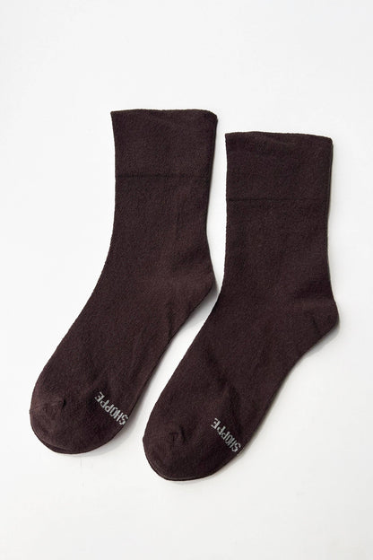 Breezy Sneaker Socks: Dark Cacao