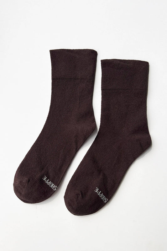 Breezy Sneaker Socks: Dark Cacao