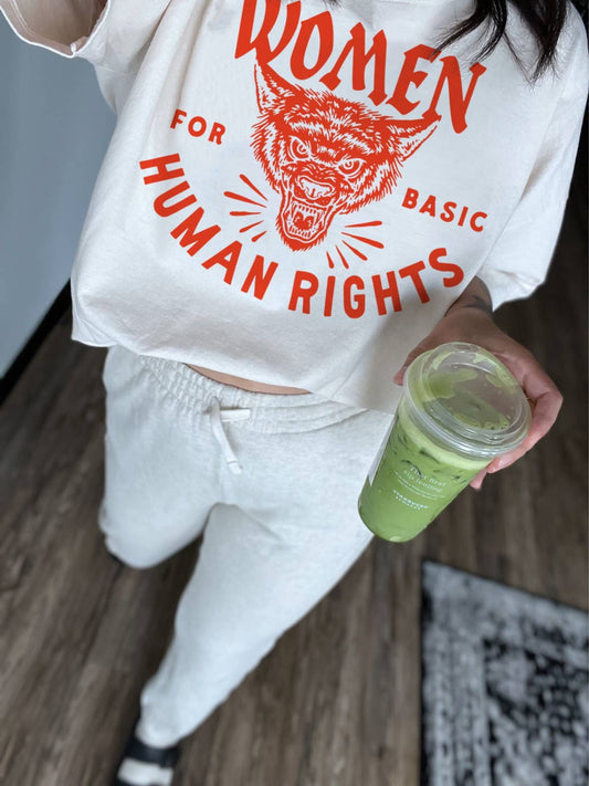 Women for basic human rights Feminist Tee  - White
